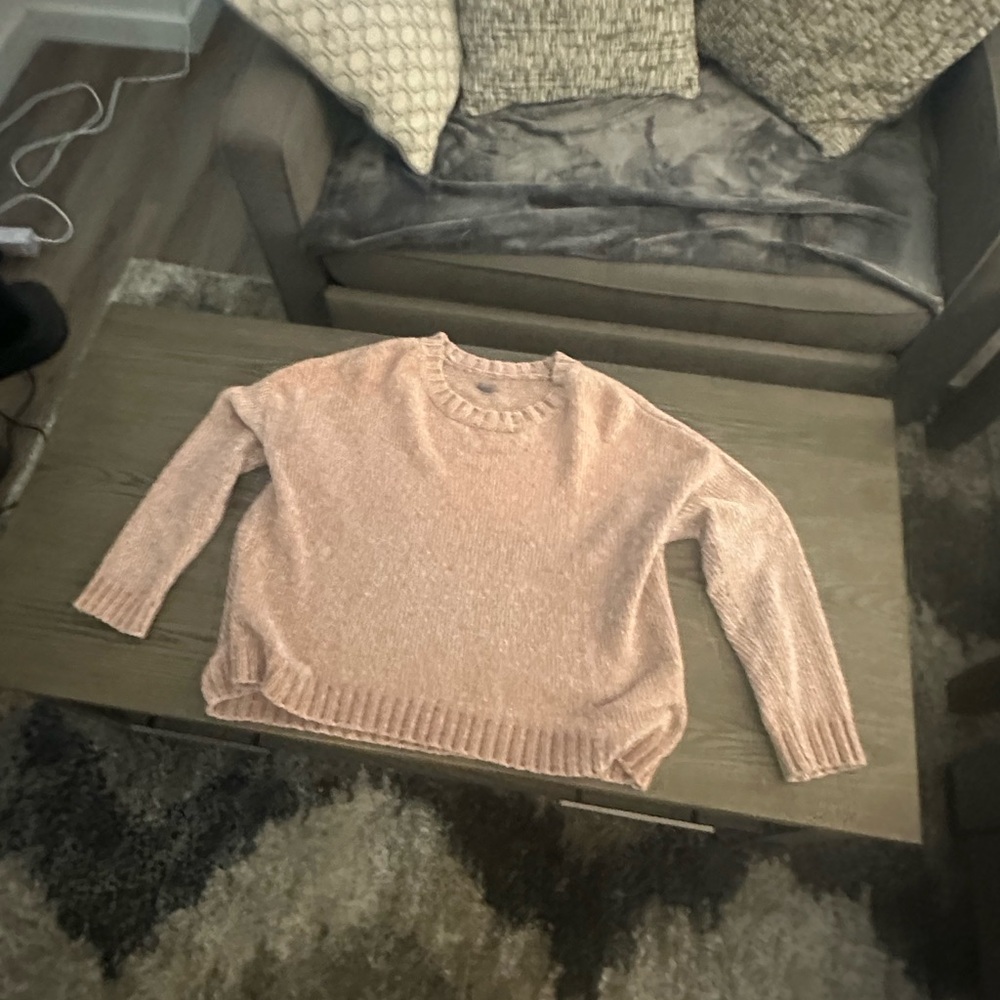 Aerie Soft Pink Crew Neck Sweater